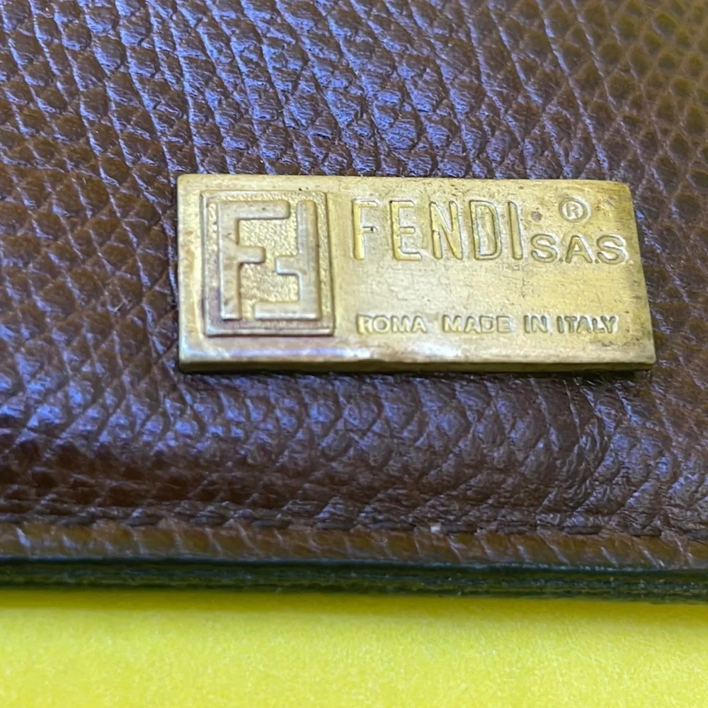 Vintage 60’s brown Fendi lizard skin wallet